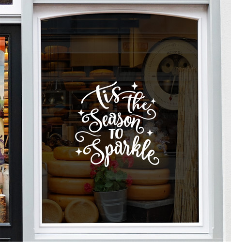 Christmas window sticker - window, tis