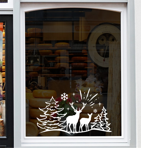 Christmas scene sticker for - christmas,