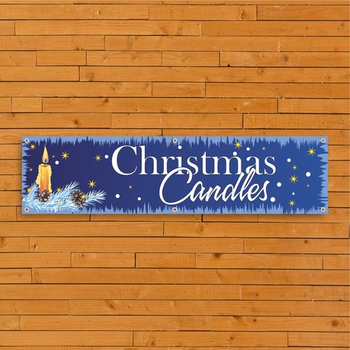 Christmas candles pvc banner - candles,