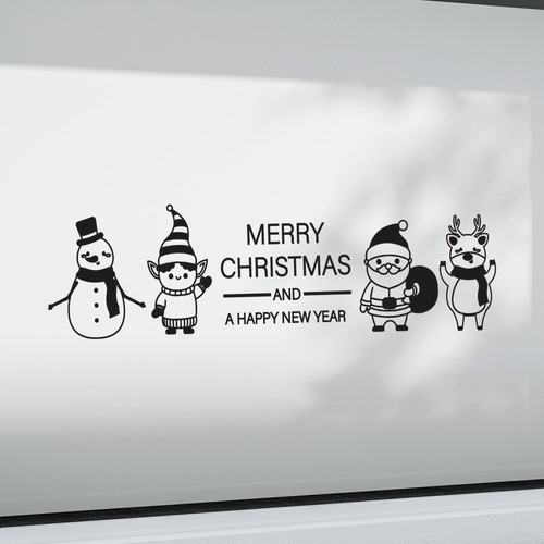 Shop window santa characters - shop,