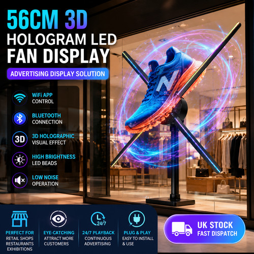 56cm hologram fan led - 3d,