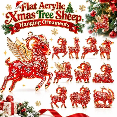 Acrylic christmas tree sheep - christmas,