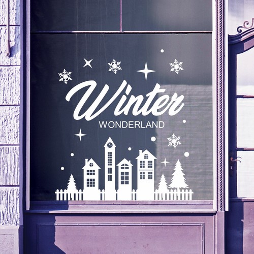Christmas shop window - christmas, stickers
