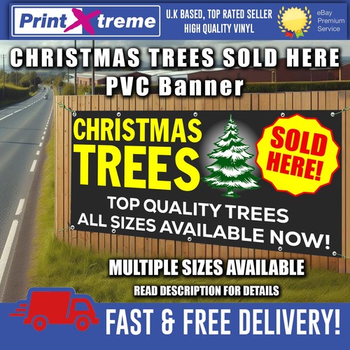 Pvc banner christmas - pvc, trees