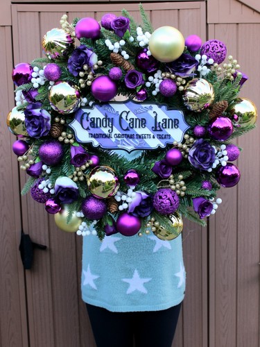 Huge purple candy - candy, cane