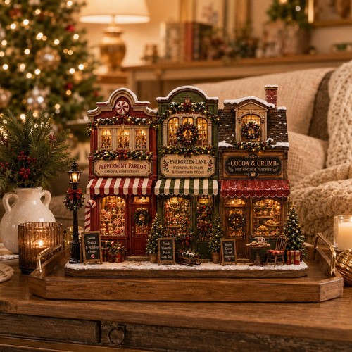 Lighted christmas village - christmas,