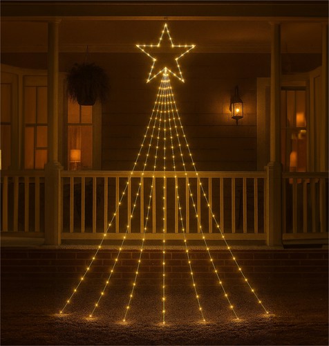 Christmas tree waterfall - christmas,