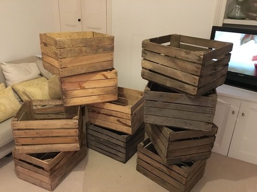 Vintage wooden slatted - slatted, apple