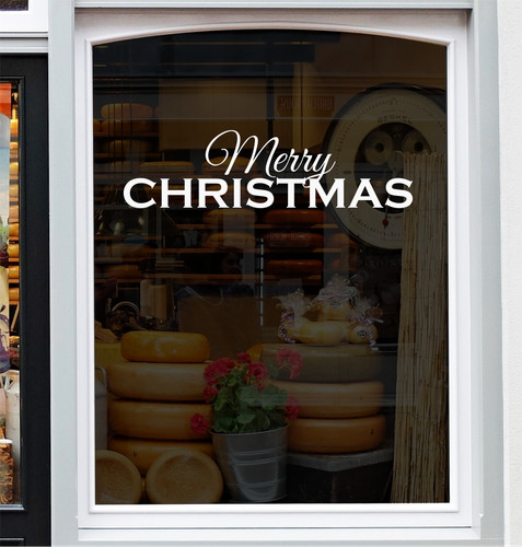 Merry christmas window display - christmas,