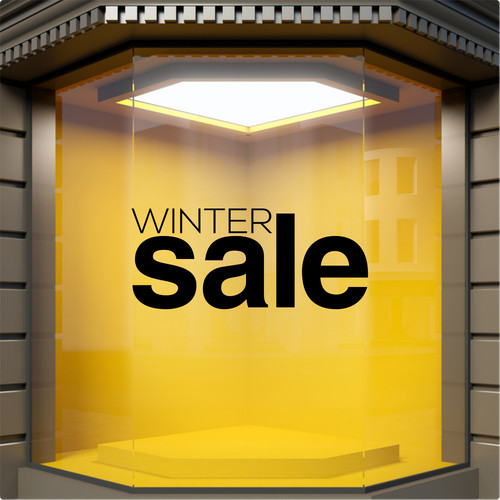 Winter sale shop window - sale,