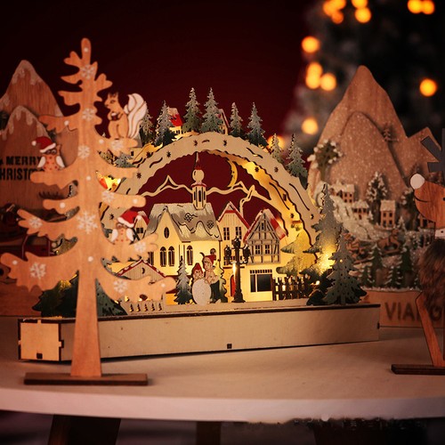 Light wooden christmas - light,