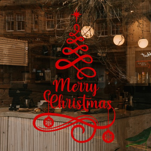 Christmas window wall stickers - window,