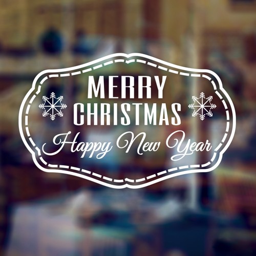 Merry christmas window - merry,