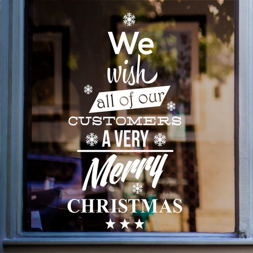 Wish customers merry christmas - merry,