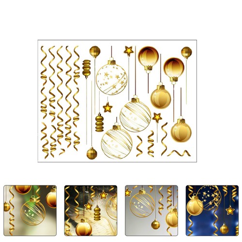 Christmas ball glass stickers - christmas,