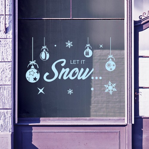 Christmas shop window - window, let