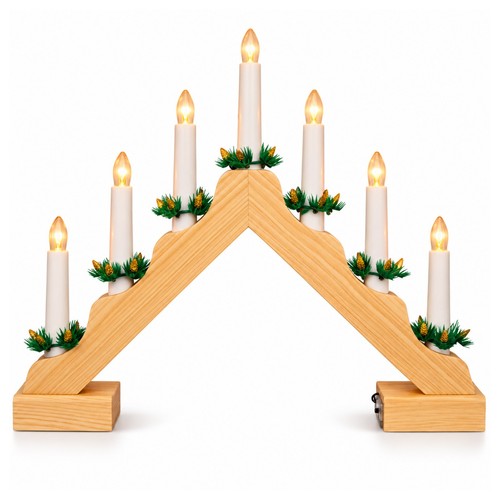 Wooden christmas candle bridge - wooden,