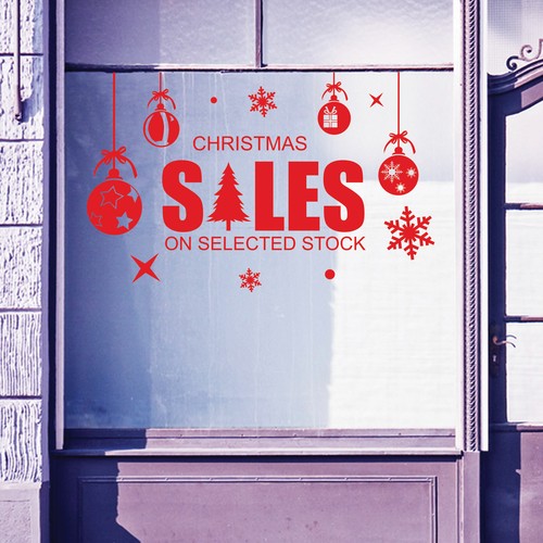 Christmas shop window - window, sale