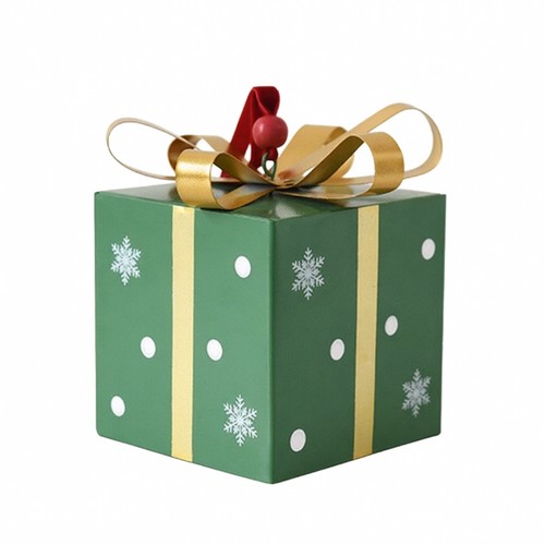 Iron present box ornament - present,