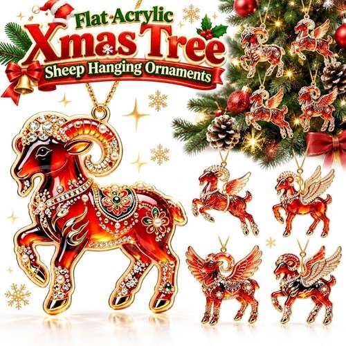 Acrylic xmas tree sheep - acrylic,