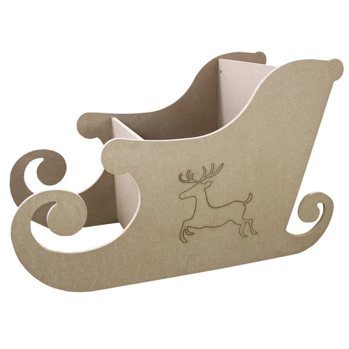 Santa sleigh mdf wood - sleigh,