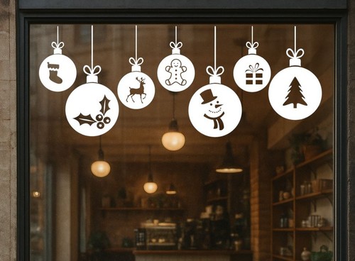 Christmas bauble window wall - bauble,