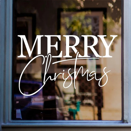 Merry christmas window - merry, sticker